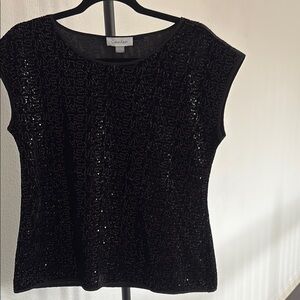 Calvin Klein Black Sequin Top